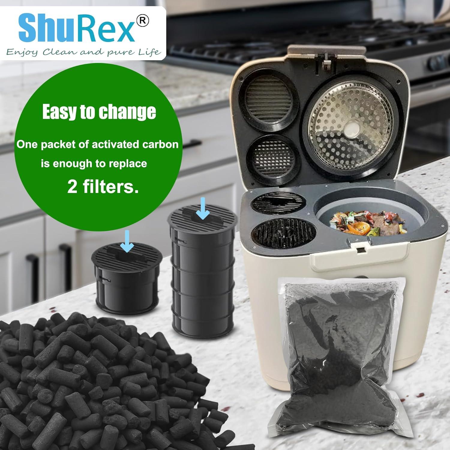 Recarga de Carbón Activado ShuRex para Compostador Fylecen 363g
