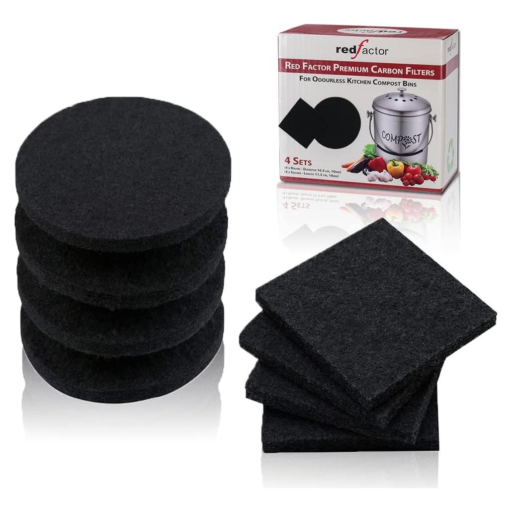 Filtros de Carbón Activado RED FACTOR 8 Pack para Compostaje