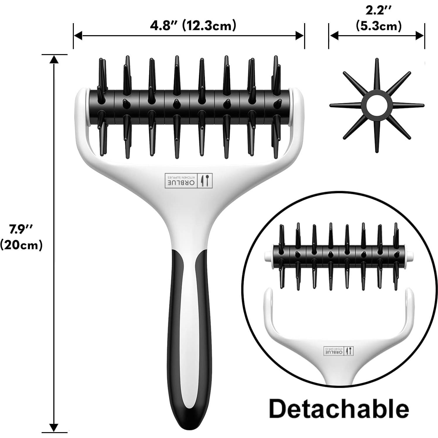 Rodillo Docker para Masa de Pizza Orblue - 21.34 cm, Negro