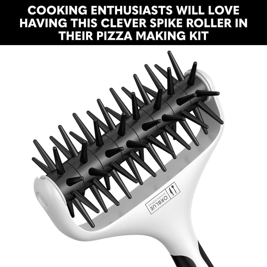 Rodillo Docker para Masa de Pizza Orblue - 21.34 cm, Negro