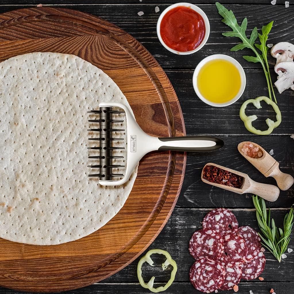 Rodillo Docker para Masa de Pizza Orblue - 21.34 cm, Negro