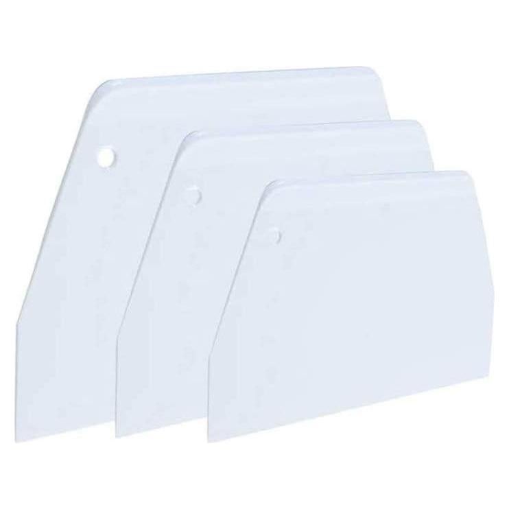 Juego de 3 Raspadores Plásticos Trapezoidales DonLeeving - Herramienta de Cocina