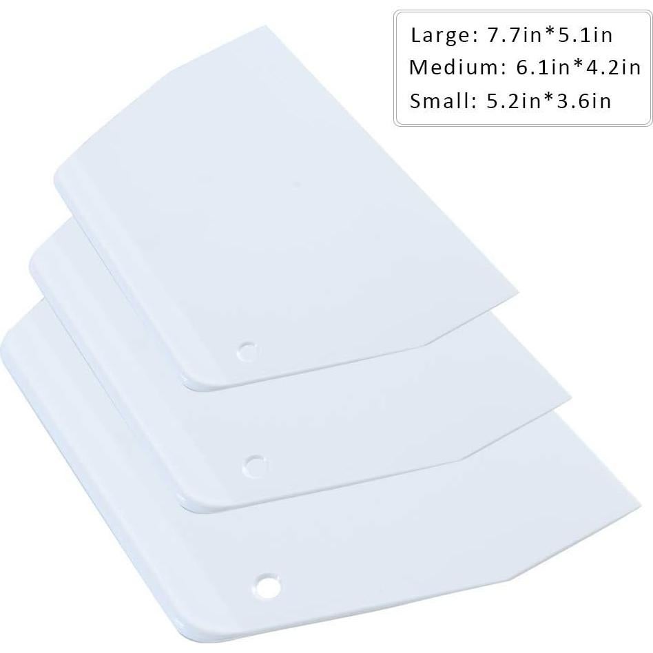 Juego de 3 Raspadores Plásticos Trapezoidales DonLeeving - Herramienta de Cocina