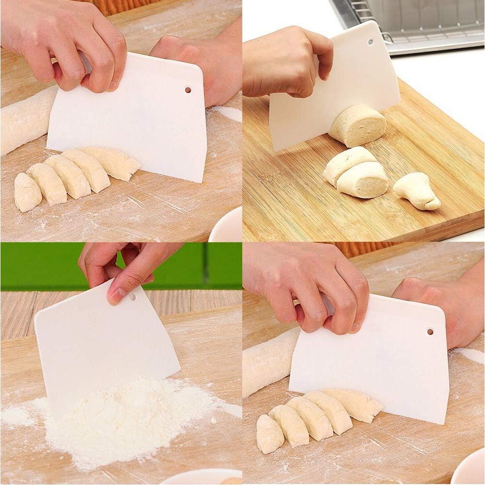 Juego de 3 Raspadores Plásticos Trapezoidales DonLeeving - Herramienta de Cocina