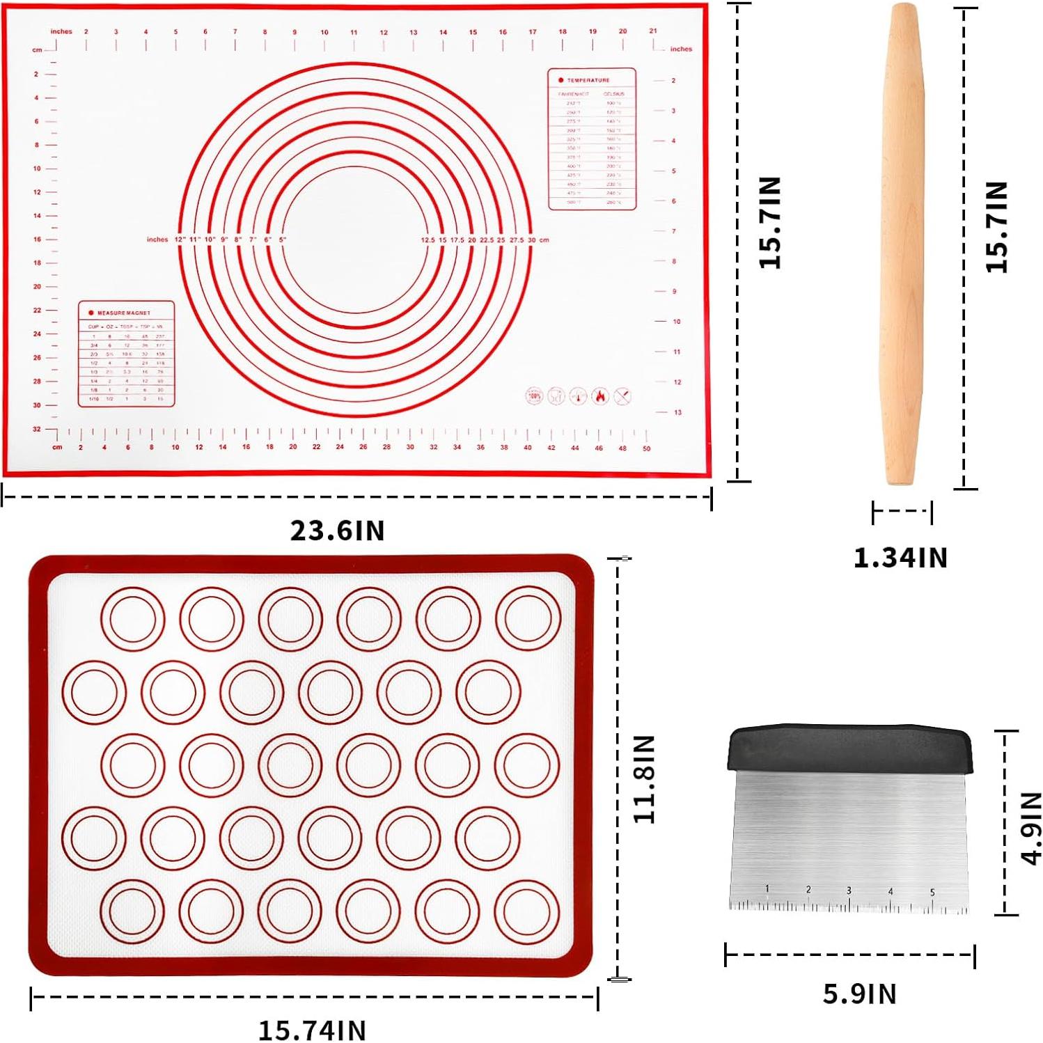 Conjunto de Tapetes de Silicona Nice Kitchen 4 en 1 para Hornear