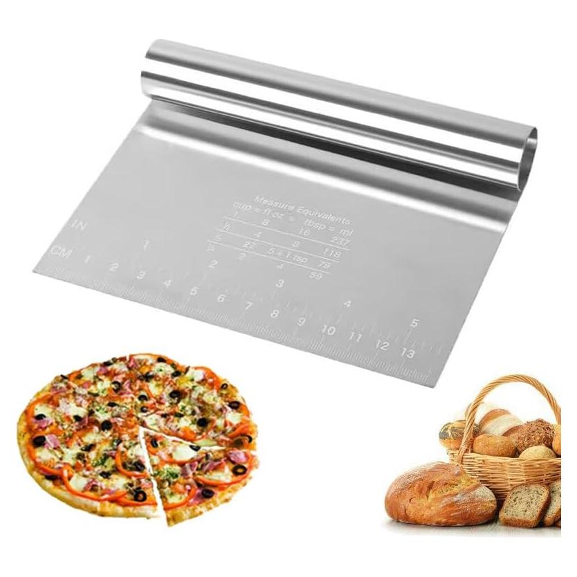 Raspador Cortador de Masa AZOFIA Acero Inoxidable 16.5 cm