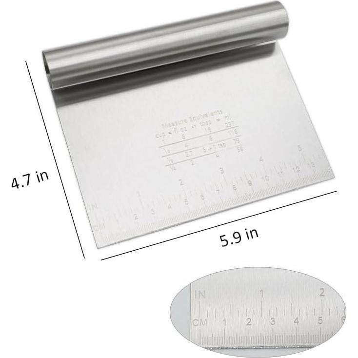 Raspador Cortador de Masa AZOFIA Acero Inoxidable 16.5 cm