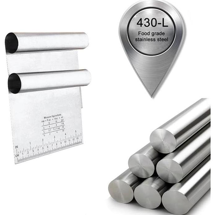 Raspador Cortador de Masa AZOFIA Acero Inoxidable 16.5 cm