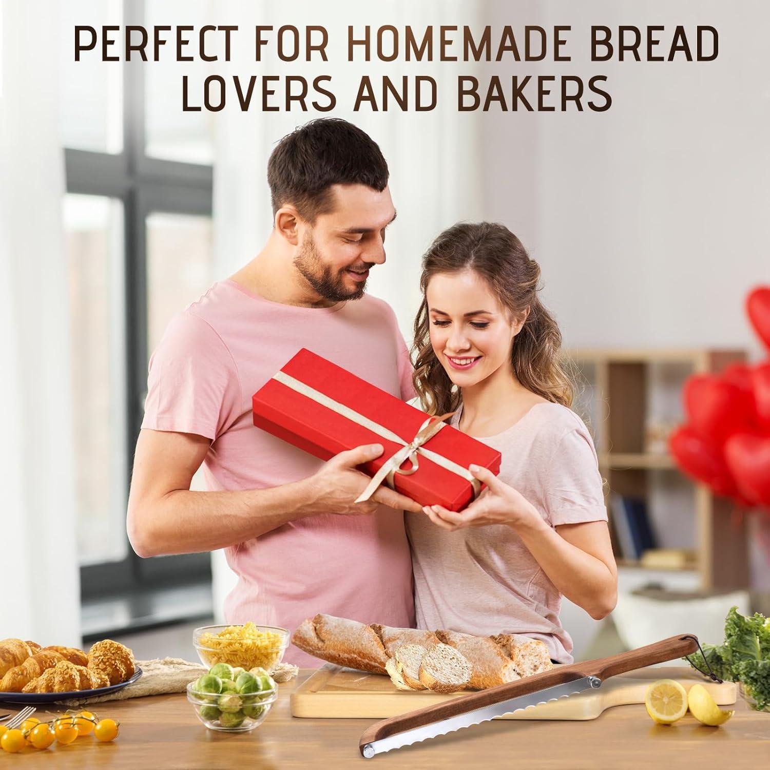 Cortador de Pan Yunlihua de Madera de Acacia 27 cm