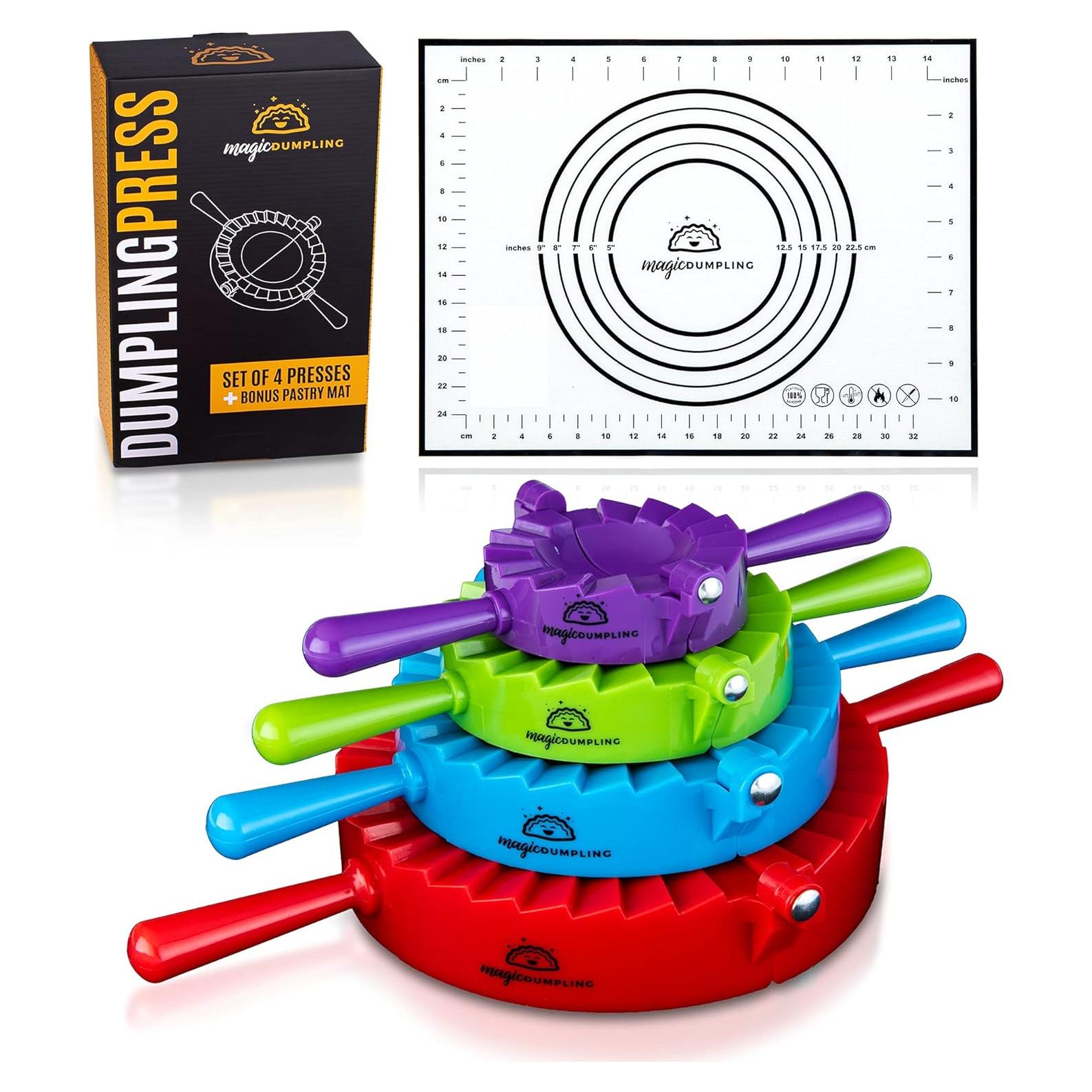 Kit de Moldes para Dumplings Magic Dumpling - 4 Prensas y Mate