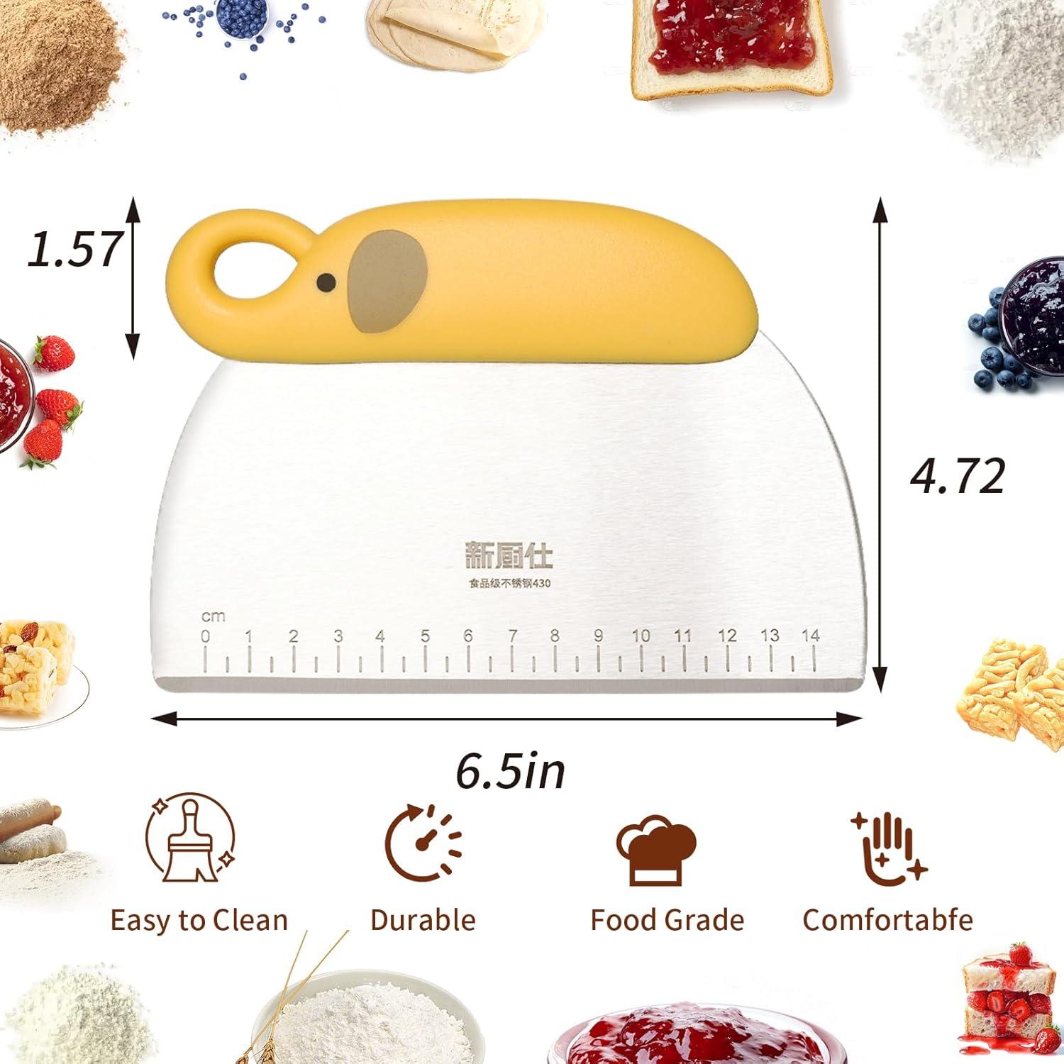 Raspador de masa de acero inoxidable NECOOKS 16.5x11.8cm