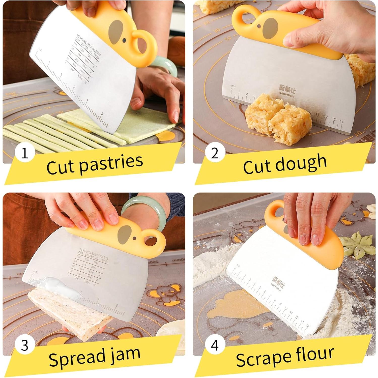 Raspador de masa de acero inoxidable NECOOKS 16.5x11.8cm