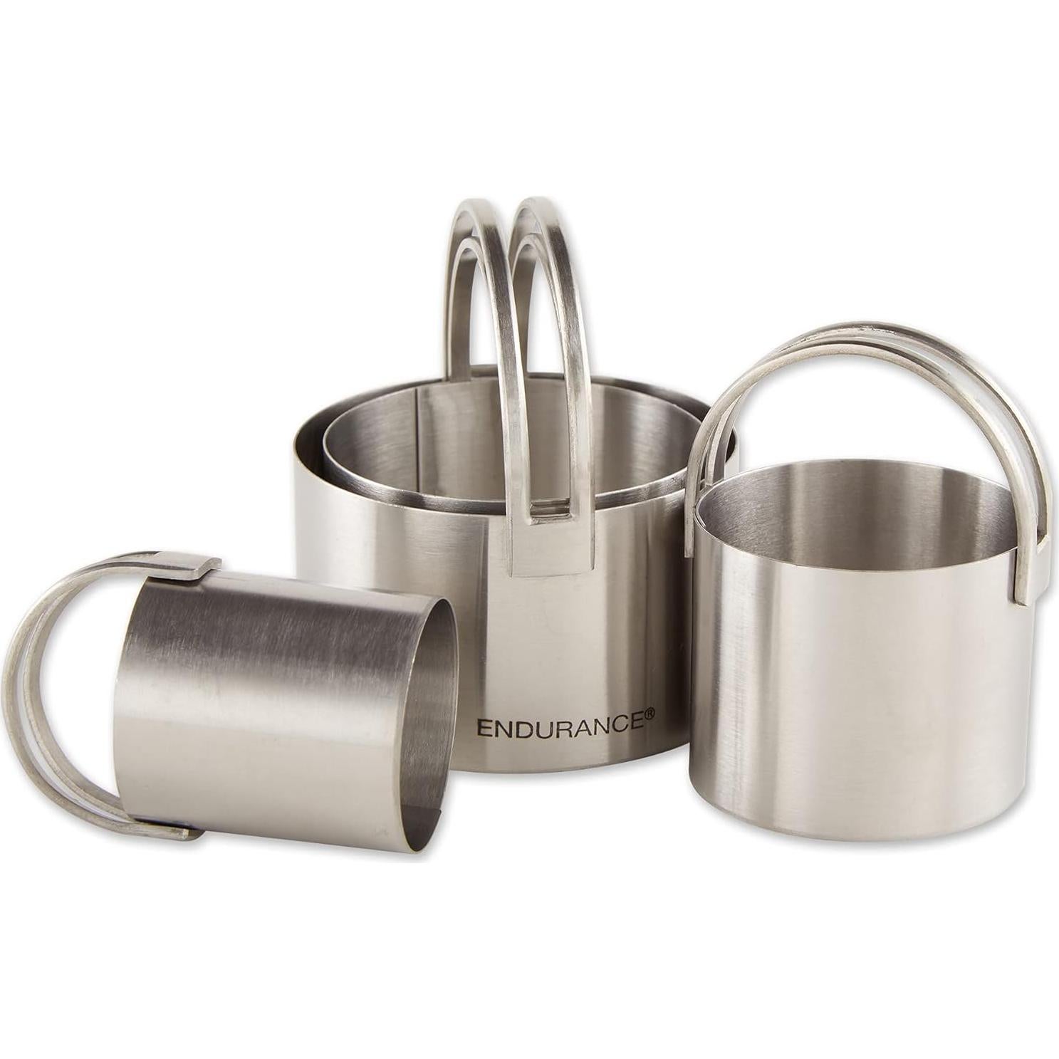 Cortadores de Galletas Redondos RSVP Internacional - Acero Inoxidable, Juego de 4