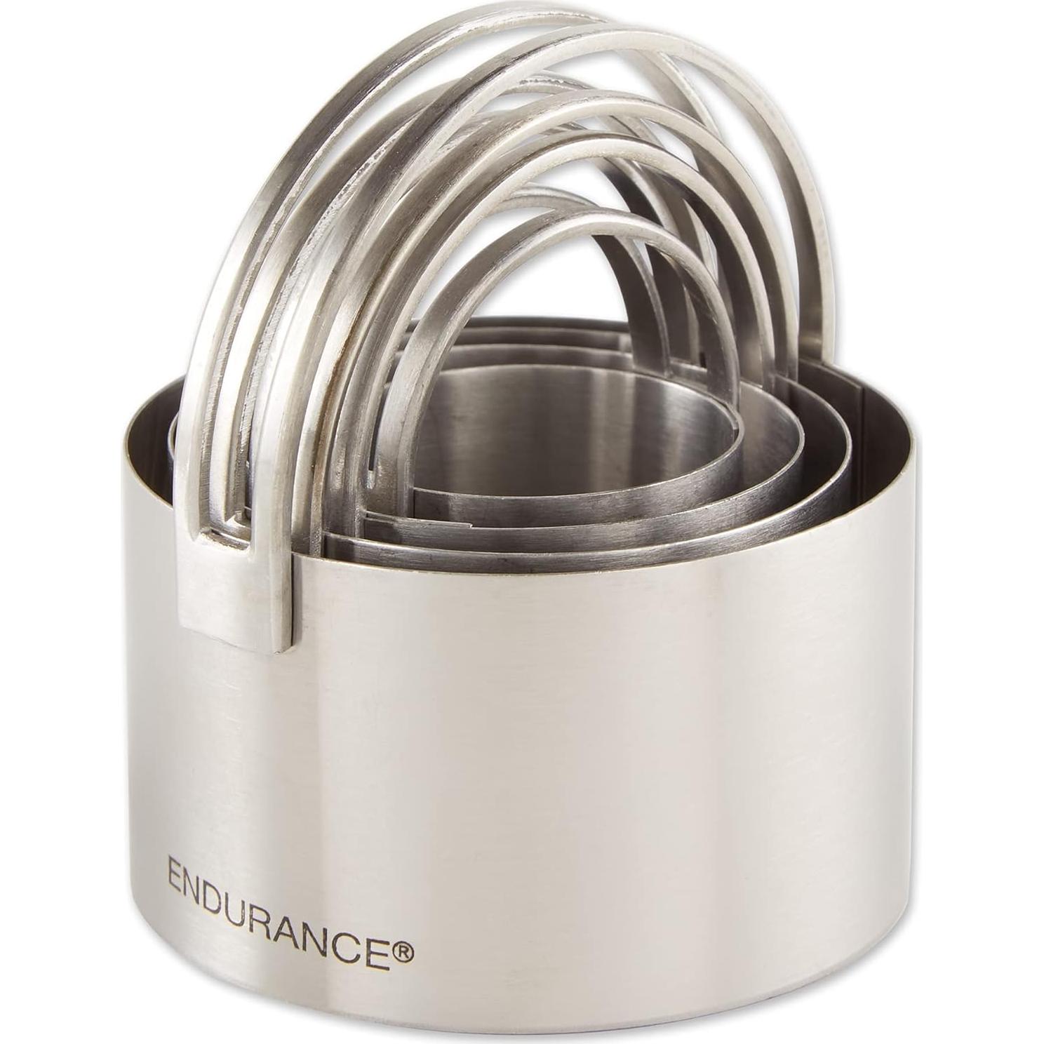 Cortadores de Galletas Redondos RSVP Internacional - Acero Inoxidable, Juego de 4