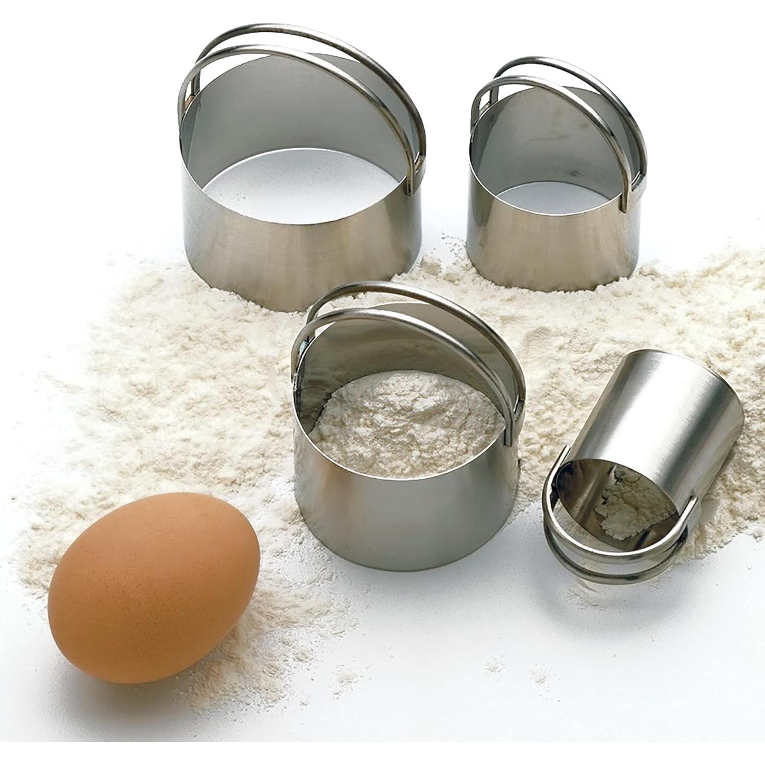 Cortadores de Galletas Redondos RSVP Internacional - Acero Inoxidable, Juego de 4