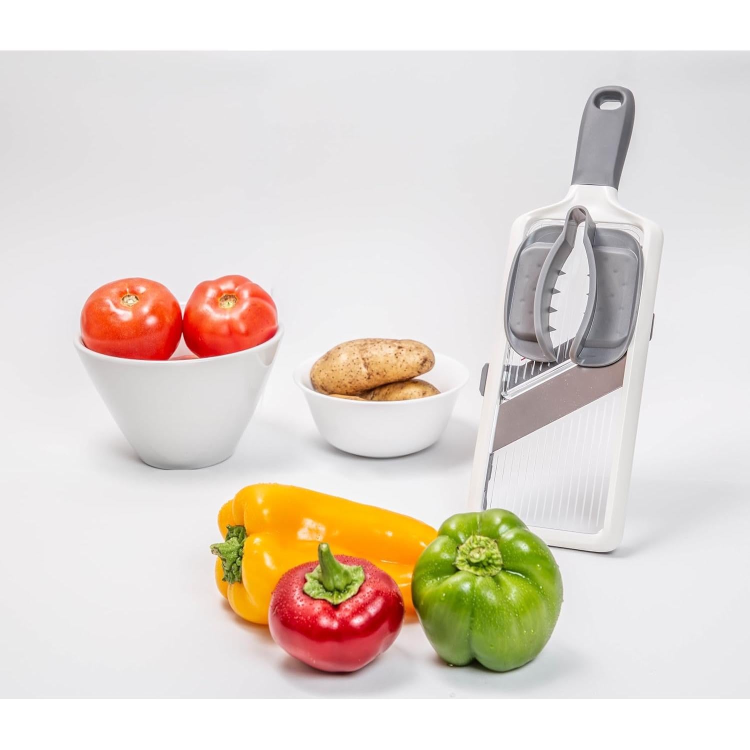 Cortador Mandolina Portátil Landkitch - Acero Inoxidable, 3 Grosor