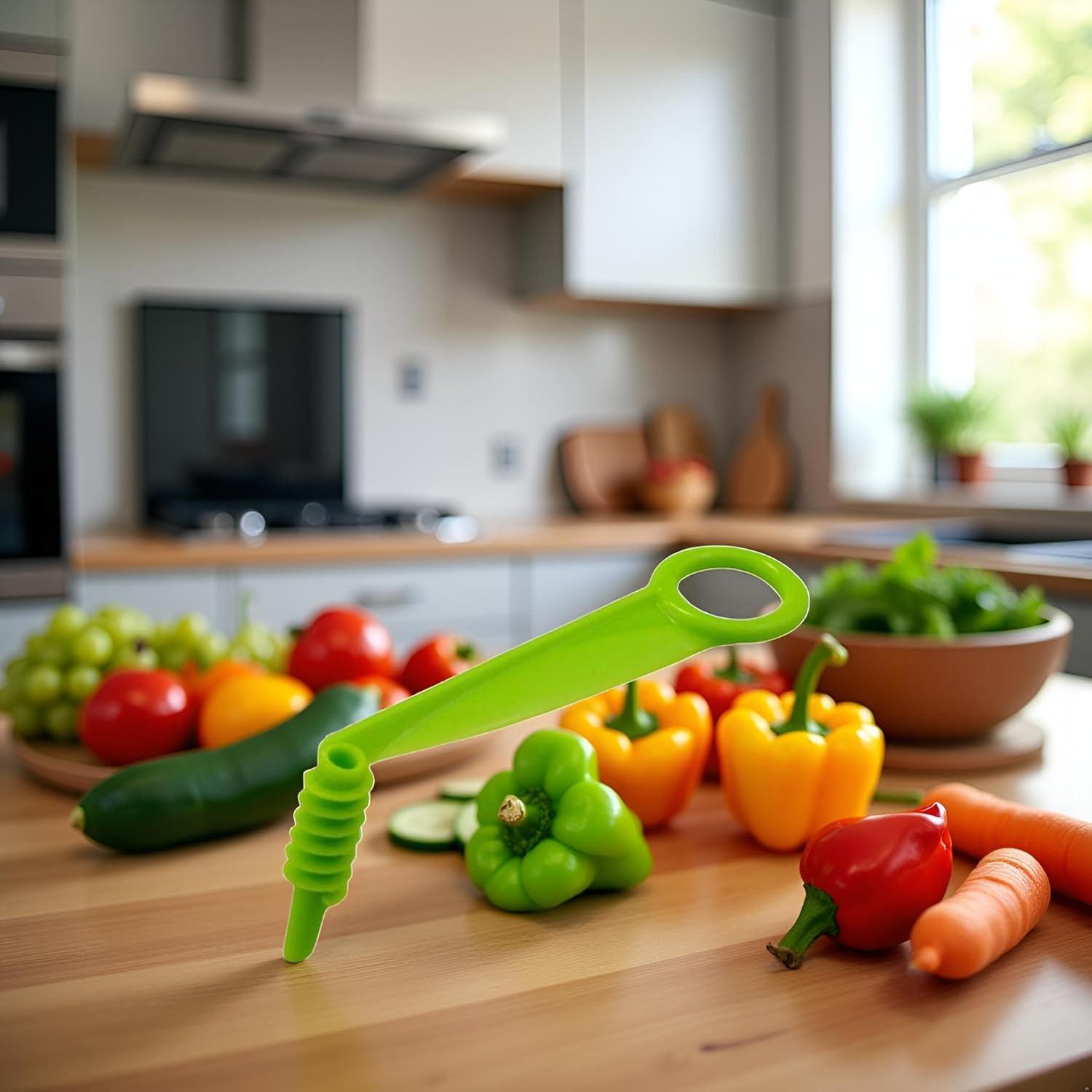 Cortador Espiral Manual DPWOUM Verde para Verduras y Decoración