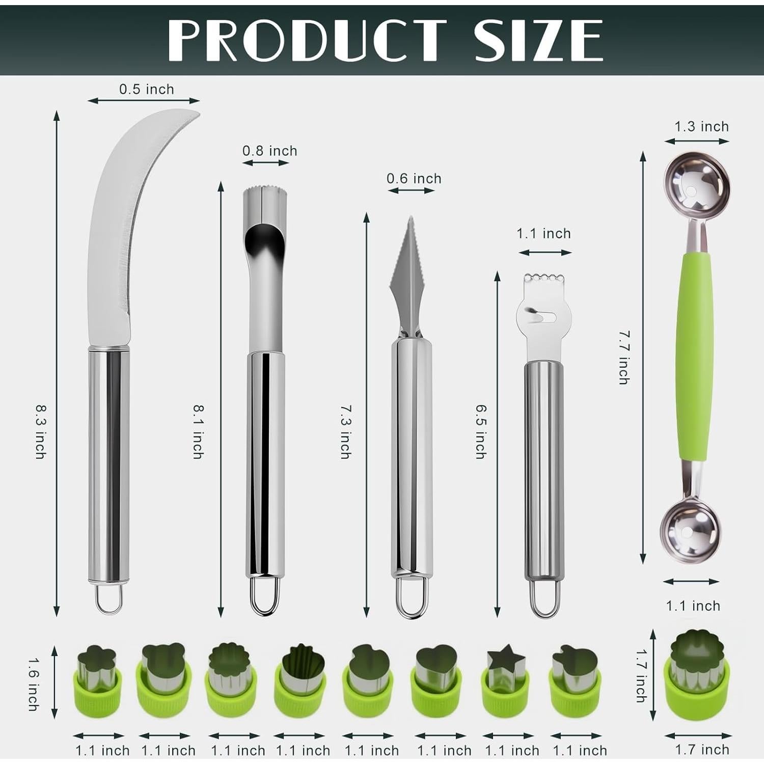Juego de Herramientas para Tallado de Frutas Krbnk 14 Piezas