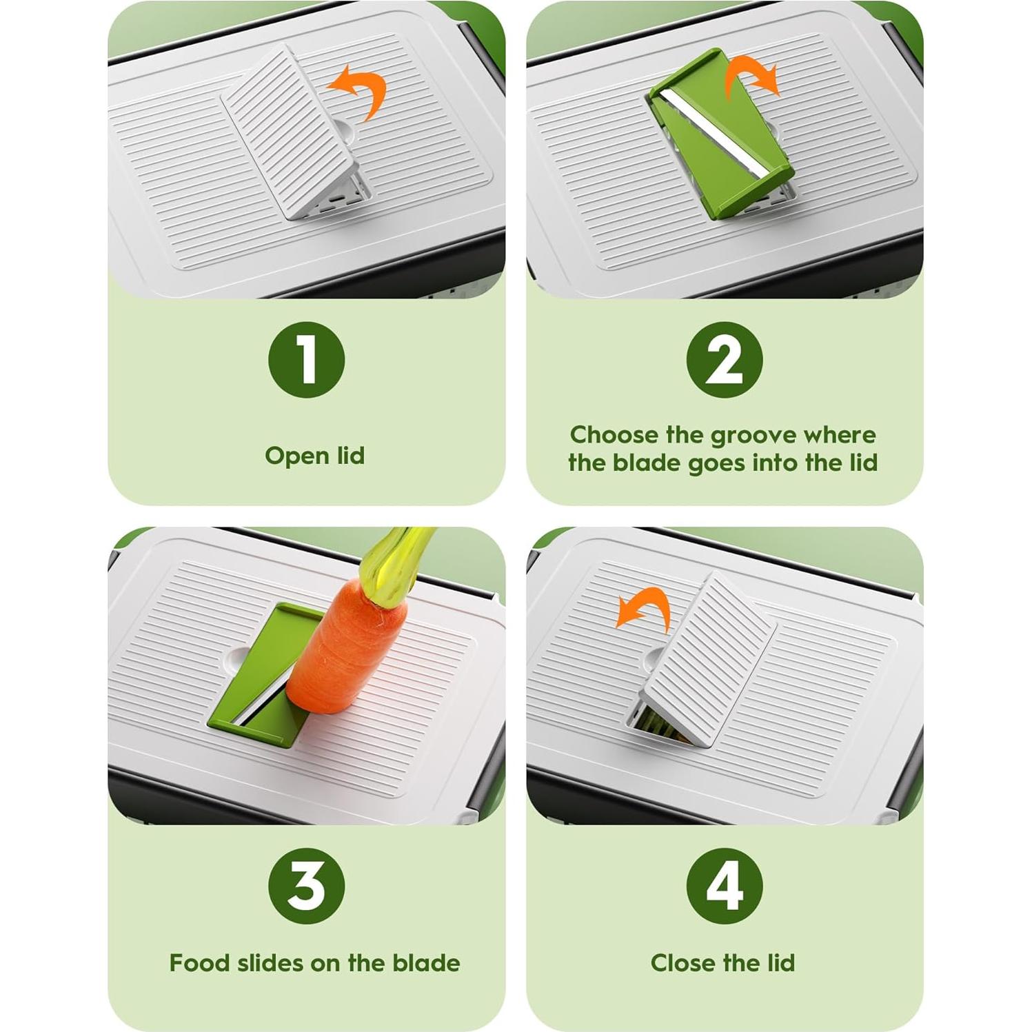 4 Contenedores de Almacenamiento Canfanni con Picadora y Colador