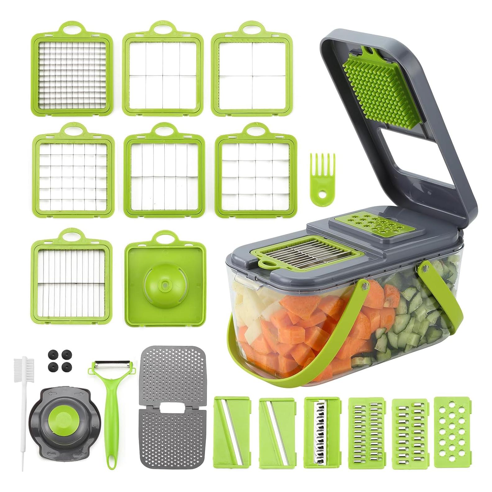 Cortador de Verduras Multifuncional DOSMAMZ 22 en 1 Gris