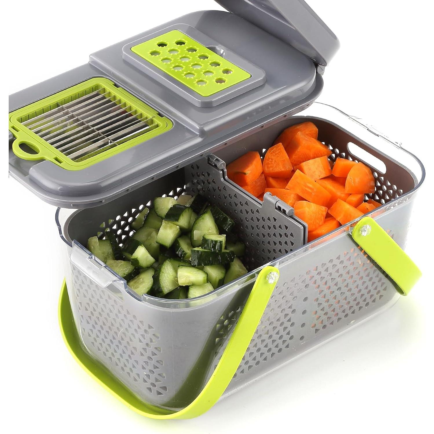 Cortador de Verduras Multifuncional DOSMAMZ 22 en 1 Gris