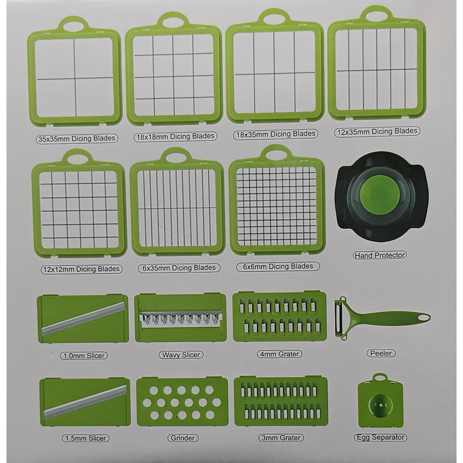 Cortador de Verduras Multifuncional DOSMAMZ 22 en 1 Gris