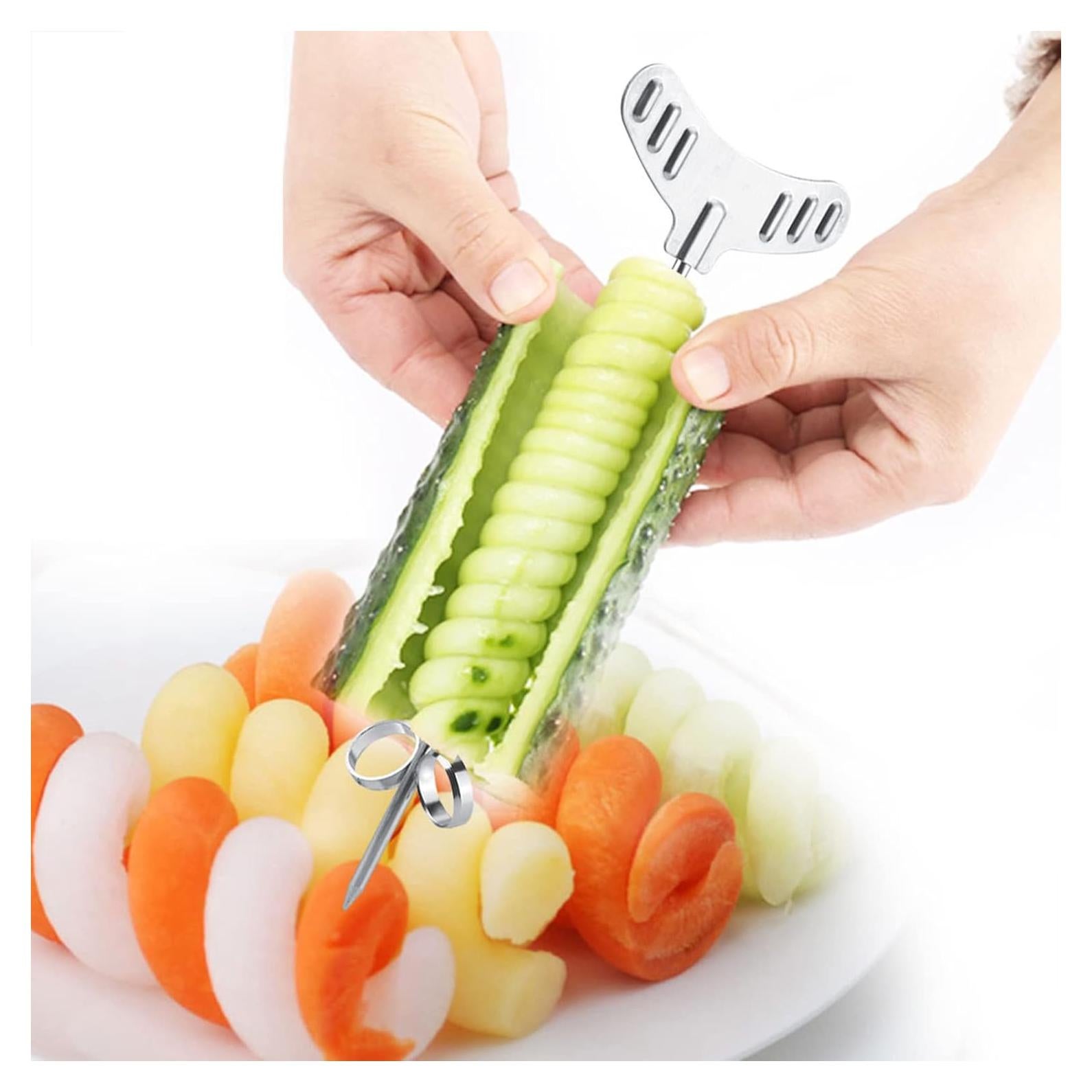 Cortador Espiral de Verduras KLEOAD 2 Piezas Acero Inoxidable