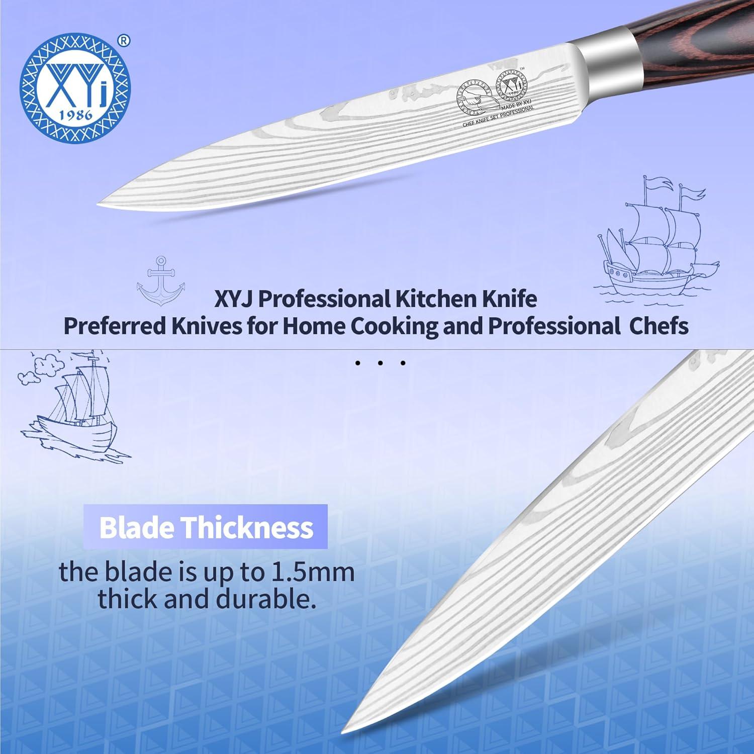 Cuchillo de Cocina XYJ 12.7 cm Acero Inoxidable Mango Pakkawood