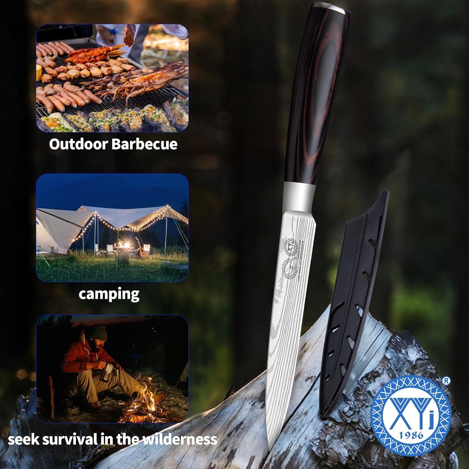 Cuchillo de Cocina XYJ 12.7 cm Acero Inoxidable Mango Pakkawood