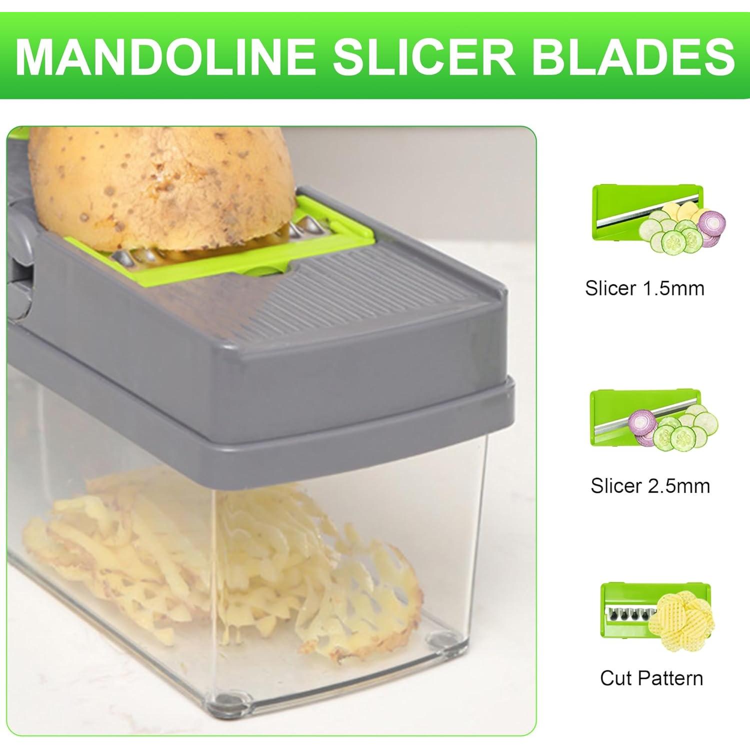 Cortadora de Verduras Multifuncional G4S3 16 en 1 con Contenedor