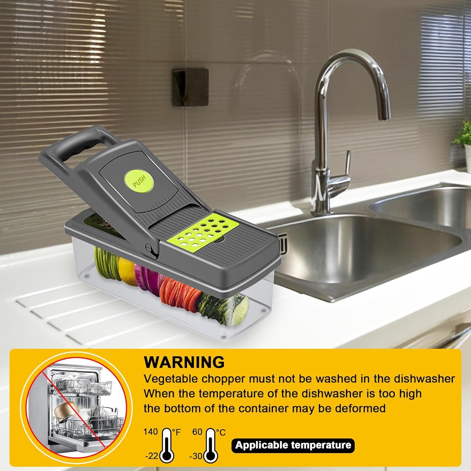 Cortadora de Verduras Multifuncional G4S3 16 en 1 con Contenedor