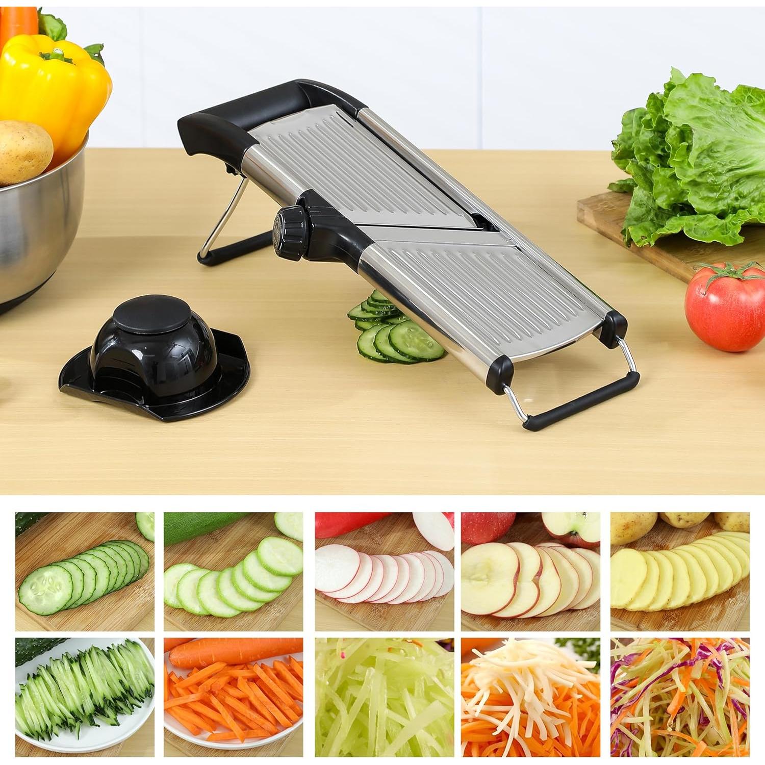 Rebanador Mandolina Ajustable Supernal de Acero Inoxidable 5 en 1