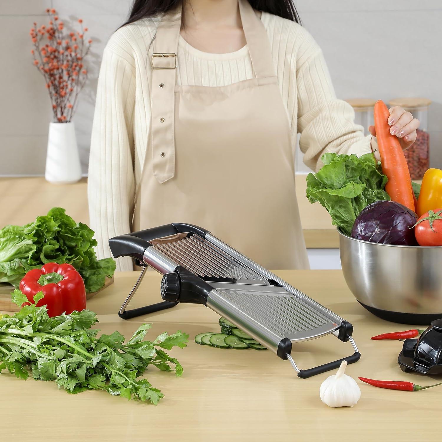 Rebanador Mandolina Ajustable Supernal de Acero Inoxidable 5 en 1