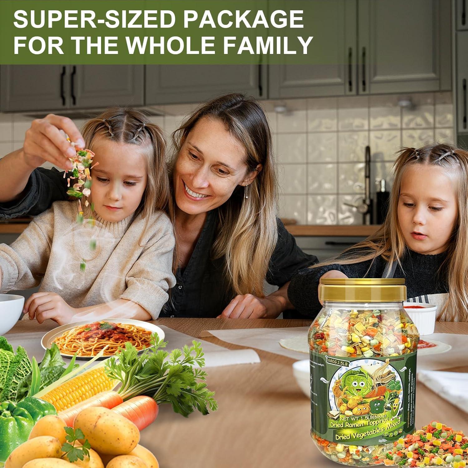 Toppings de Ramen Deshidratados SEAYOFA 680g Verduras Naturales