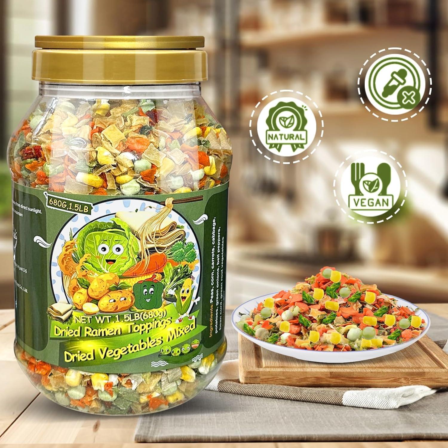Toppings de Ramen Deshidratados SEAYOFA 680g Verduras Naturales