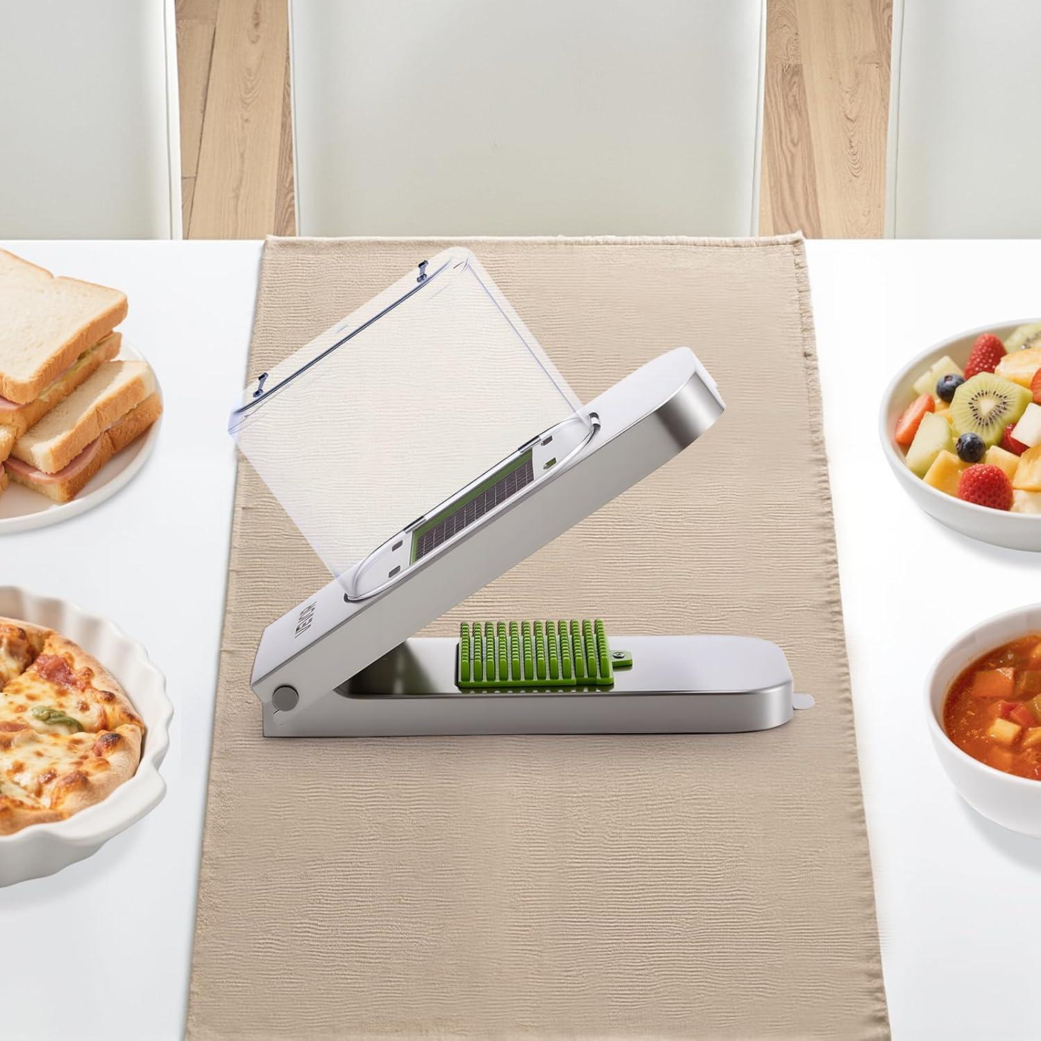 Picador de Verduras VEVOR con 3 Cuchillas de Acero Inoxidable