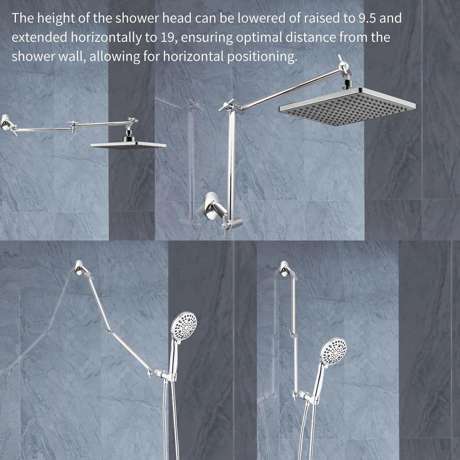 Brazo de Extensión para Ducha BSTCWCP 48.26 cm Cromo Ajustable