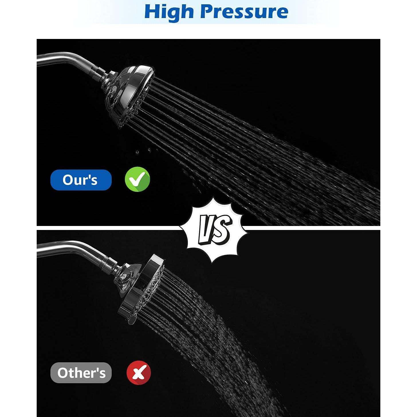 Cabezal de Ducha de Alta Presión VMASSTONE FM-001 4.7" Cromo