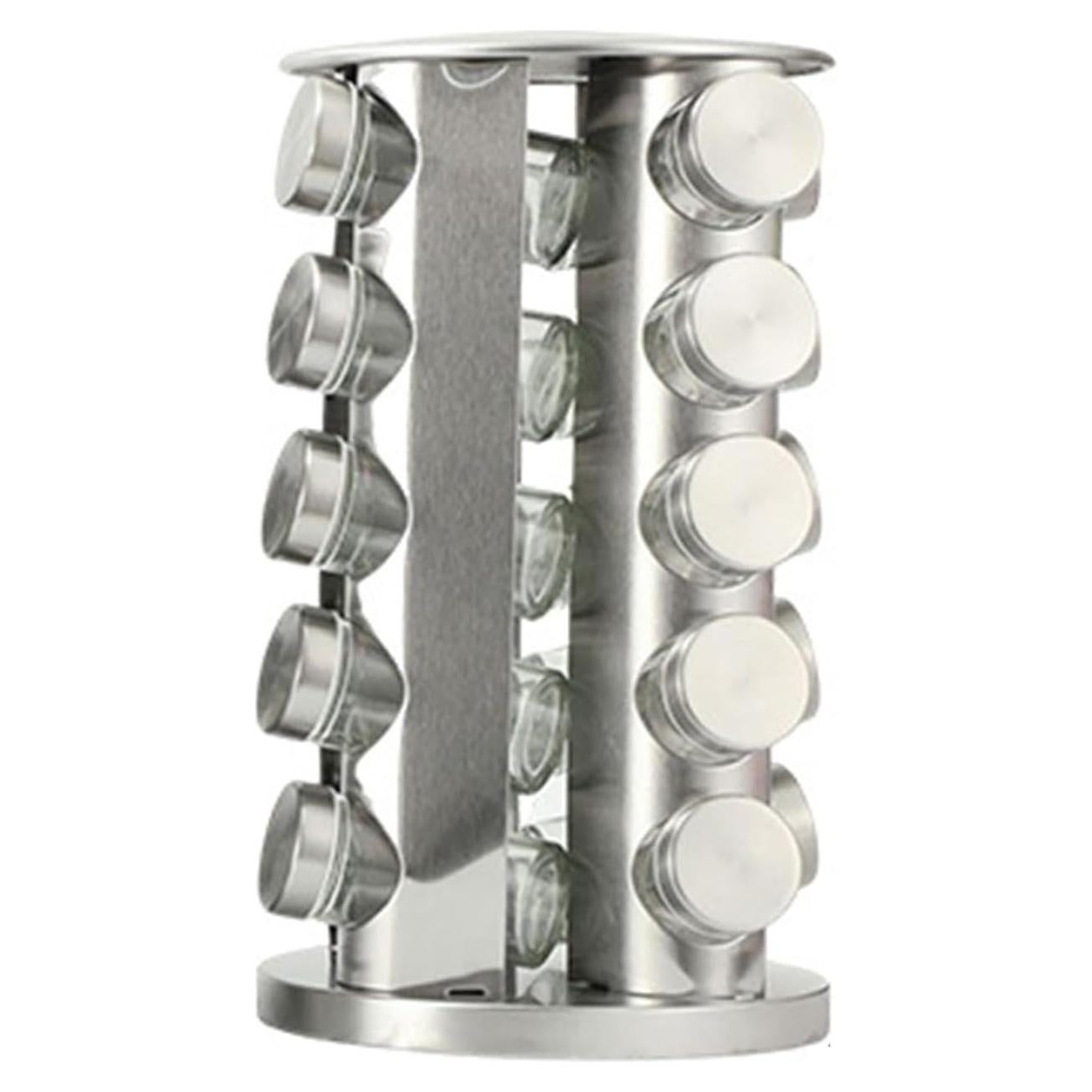 Organizador de Especias Giratorio VaNaenic 20 Frascos Acero Inoxidable