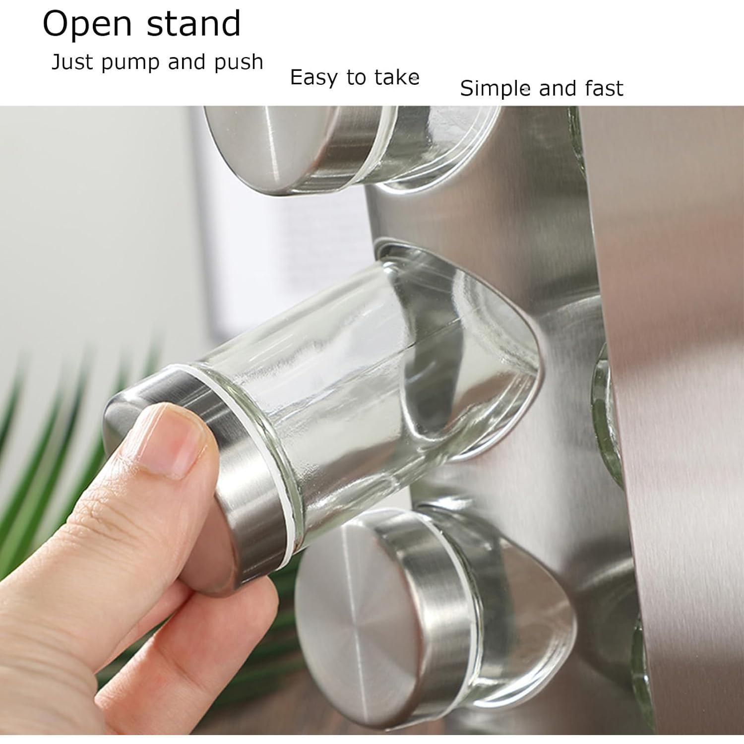 Organizador de Especias Giratorio VaNaenic 20 Frascos Acero Inoxidable