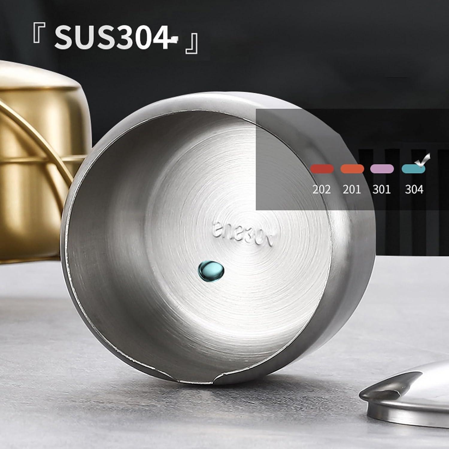 Juego de Tarros de Especias Giratorios PAEUDOMRF Acero Inoxidable 350ml