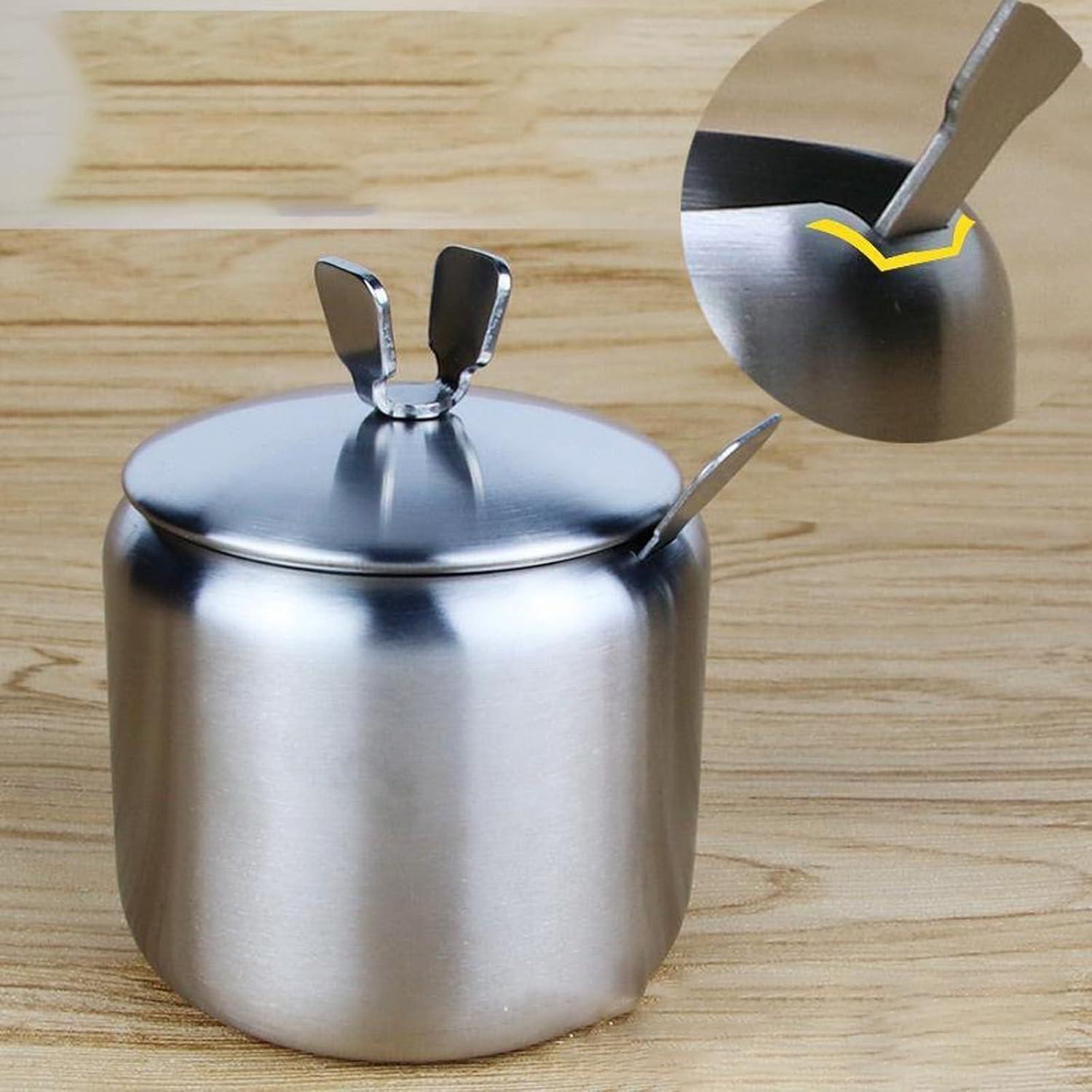 Juego de Tarros de Especias Giratorios PAEUDOMRF Acero Inoxidable 350ml