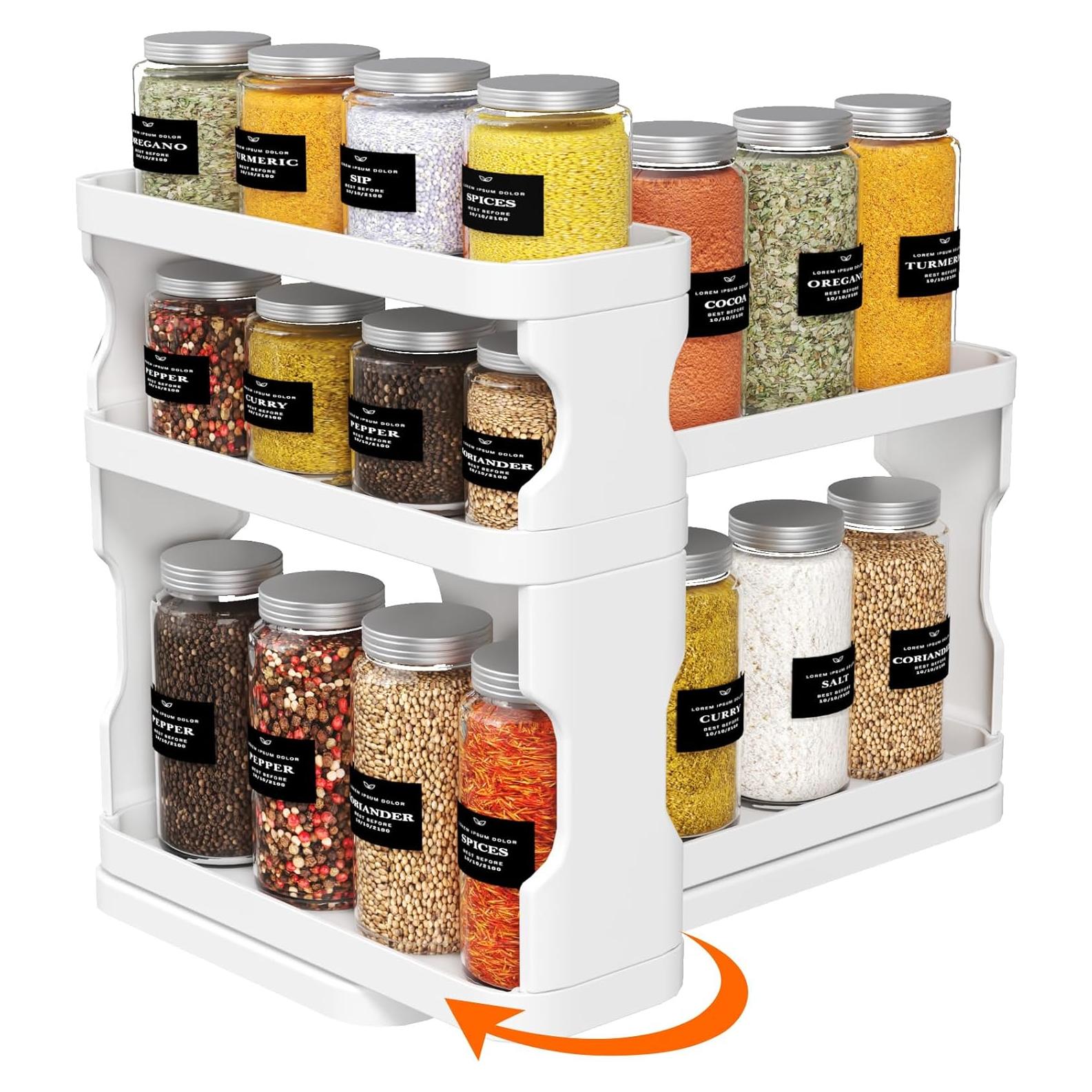 Organizador de Especias Lifewit Blanco 3 Niveles Ajustable 29x15.4 cm