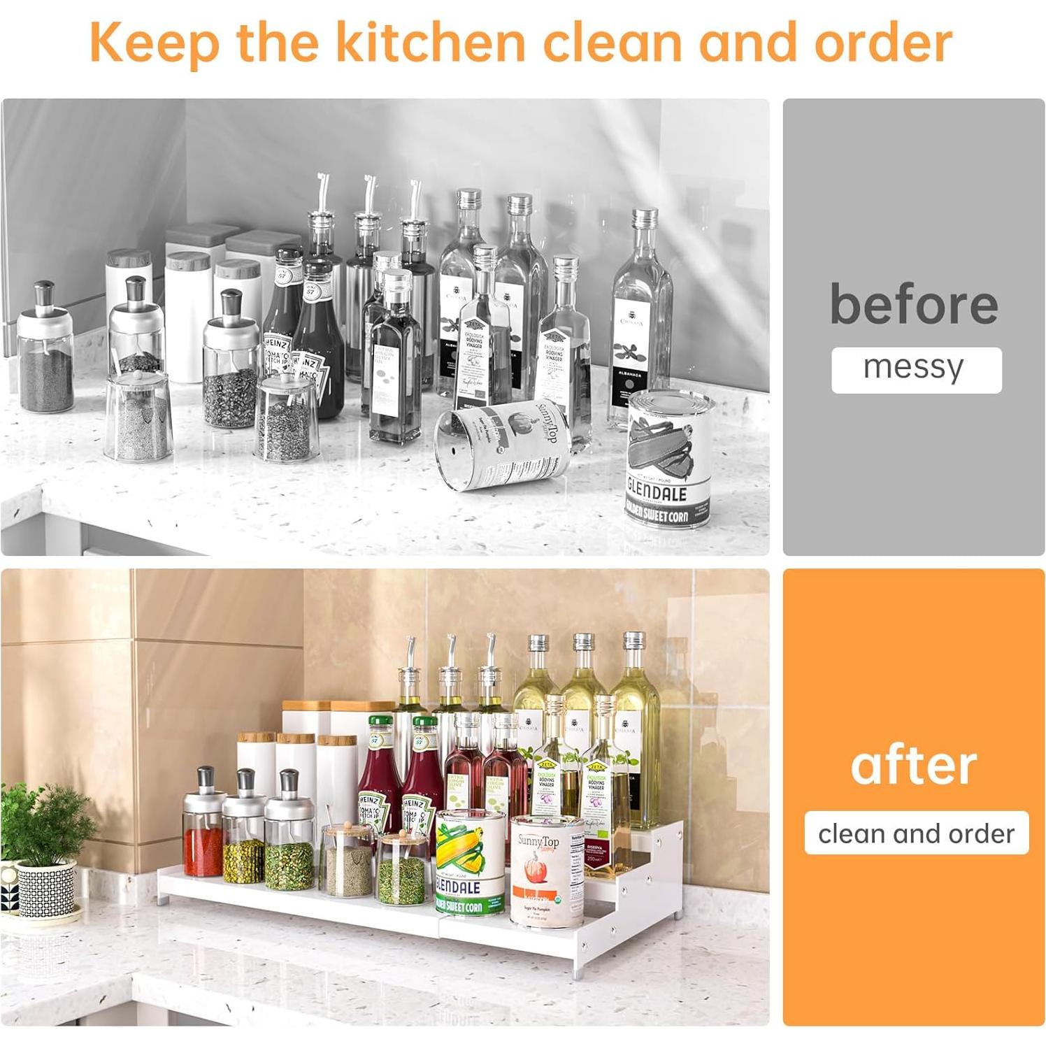 Organizador de Especias Ipotive 3 Niveles Blanco Expandible