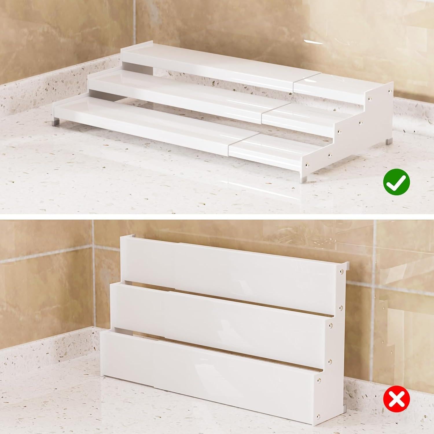Organizador de Especias Ipotive 3 Niveles Blanco Expandible
