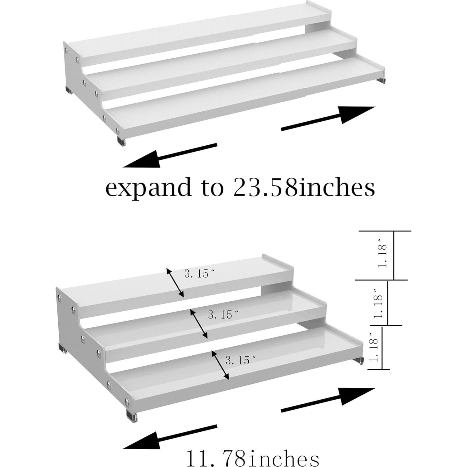 Organizador de Especias Ipotive 3 Niveles Blanco Expandible