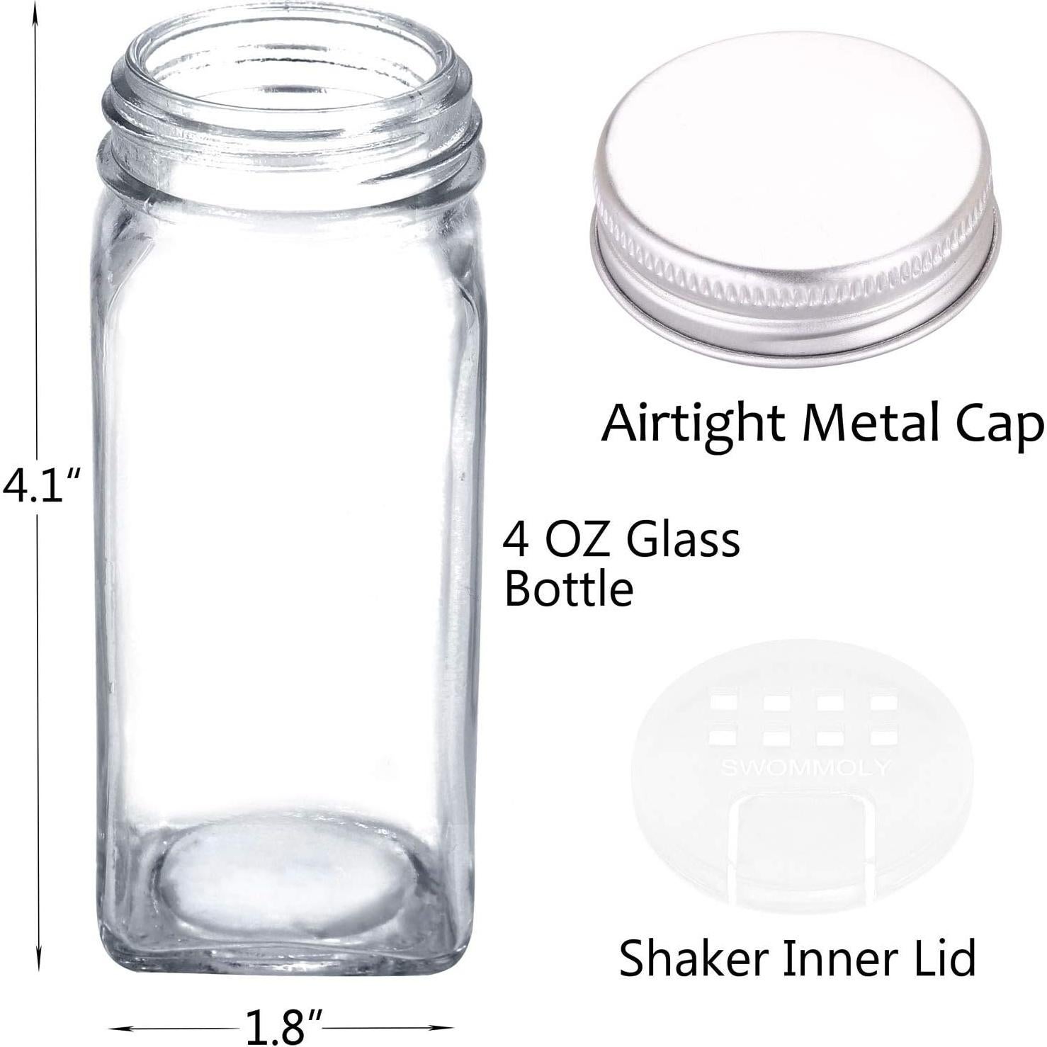 Organizador de Especias SWOMMOLY con 72 Frascos y 340 Etiquetas