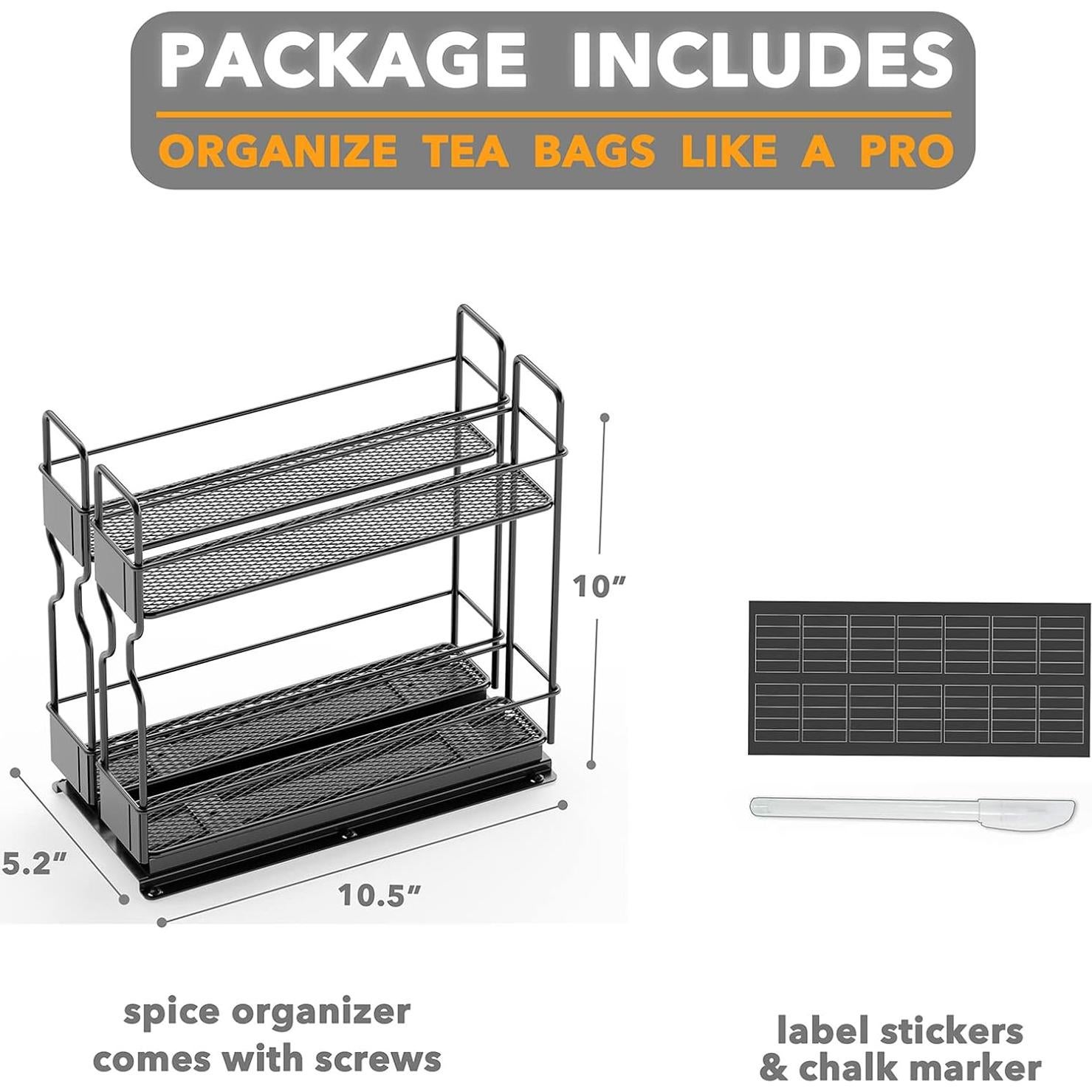 Organizador de Especias SpaceAid con 2 Cajones Deslizantes