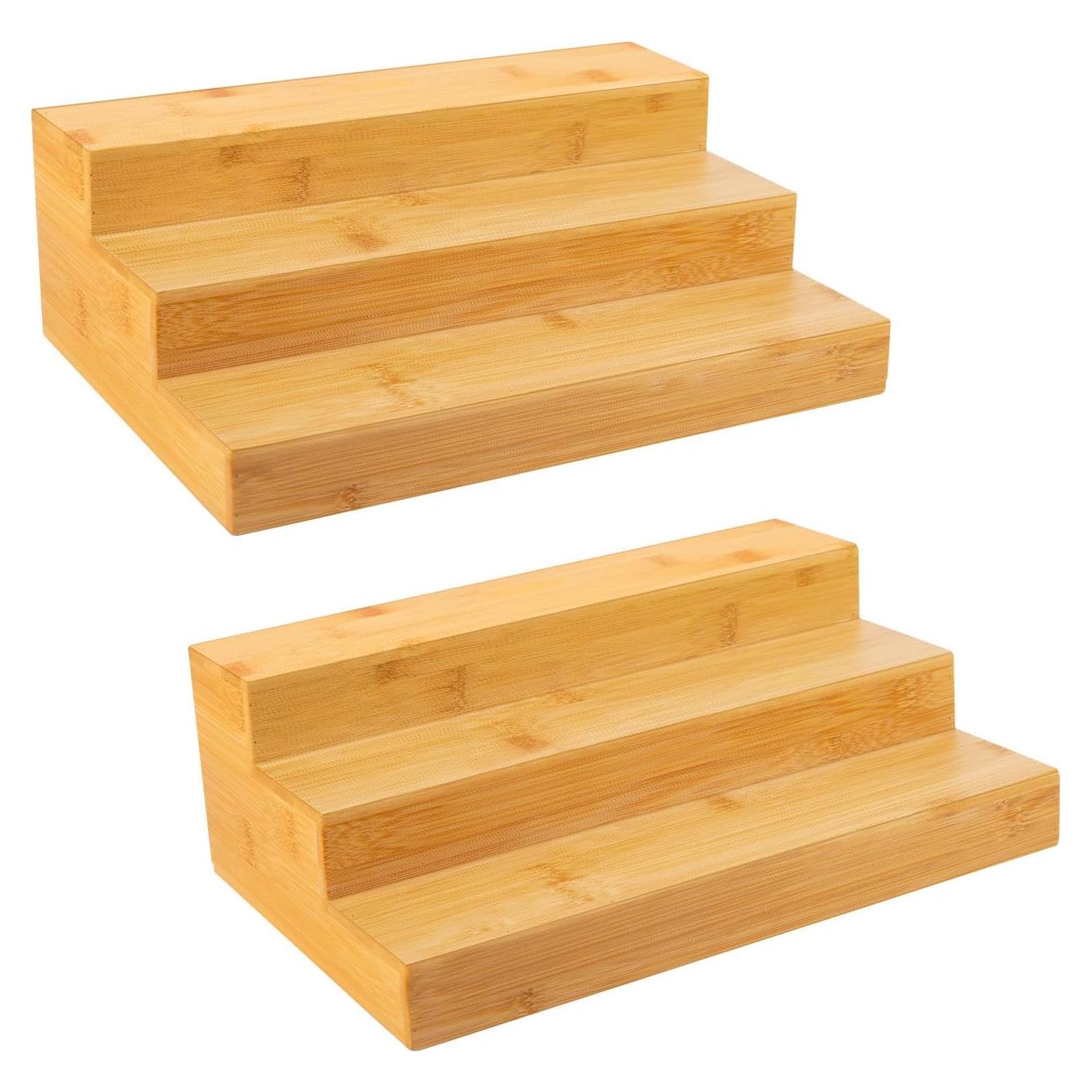 Organizador de Especias de Bambú MillTu - Estante Escalonado 3 Niveles