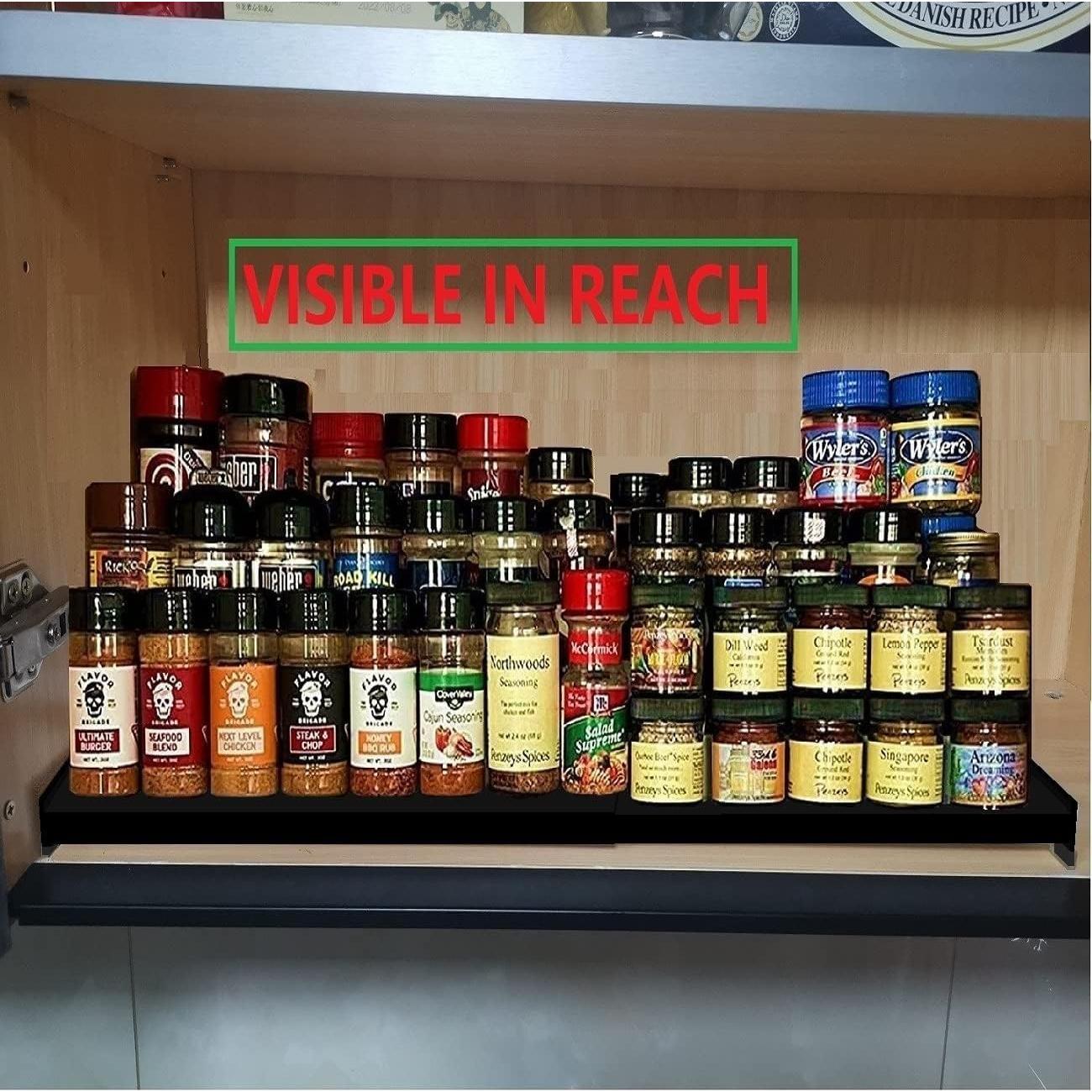 Organizador de Especias Expandible Jojocross 3 Niveles Negro